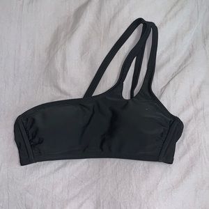 black one shoulder bikini top